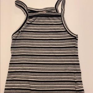 Black and White Stripe High Neck Top from Mossimo.